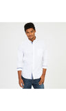 Nautica - Camisa de Manga Larga para Hombre, Ajuste clásico, elástica, Manga Larga