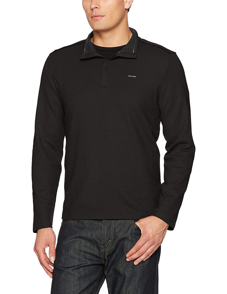 Calvin Klein Jacquard de Manga Larga para Hombre con Cierre 1/4