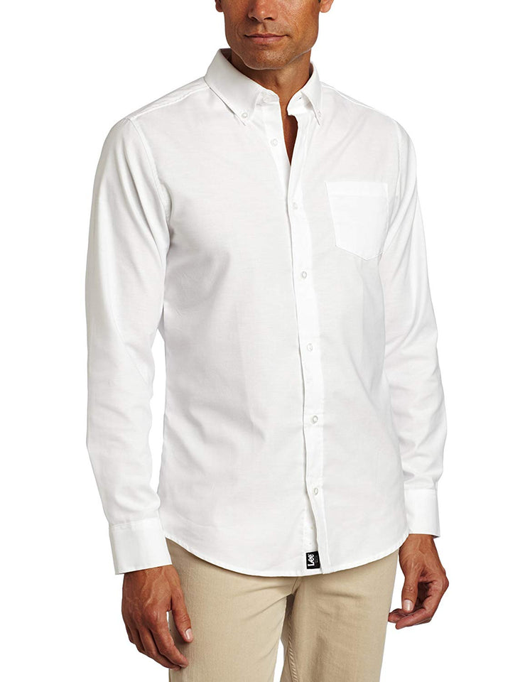 Lee uniformes para hombre camisa de Oxford de manga