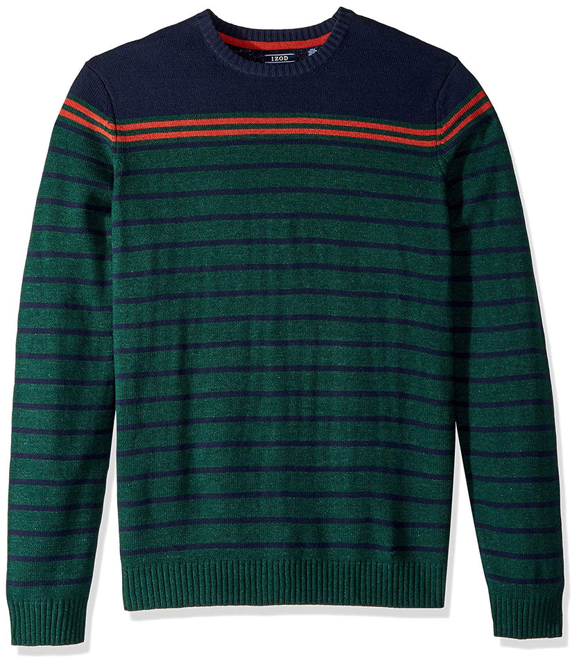 IZOD - Sudadera para Hombre con Rayas de Calibre Fino