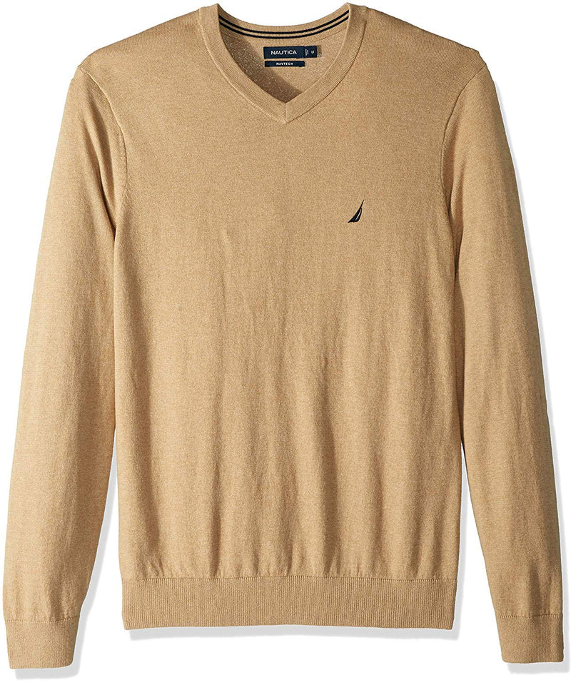 Nautica - Jersey de Manga Larga para Hombre, Cuello en V