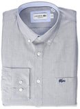 Lacoste Camisa Tejida para Hombre L/S con Cuello de botón, Corte Regular